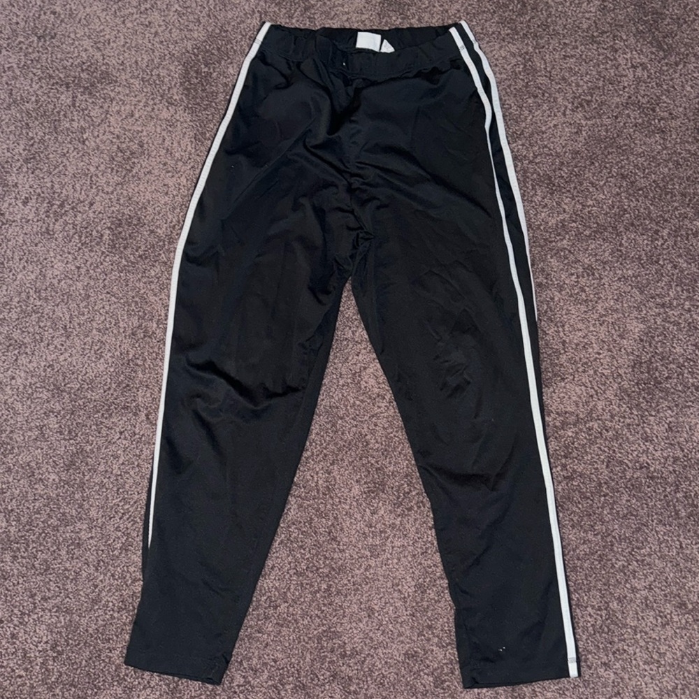 Black Joggers with White Stripes